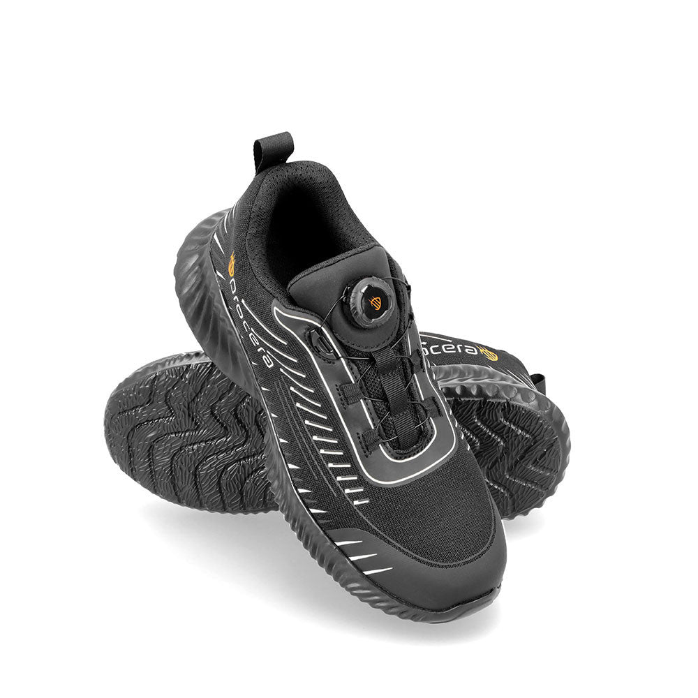 Procera Texo-Fly Larox Spin S1P gyorsfűzős félcipő - fekete