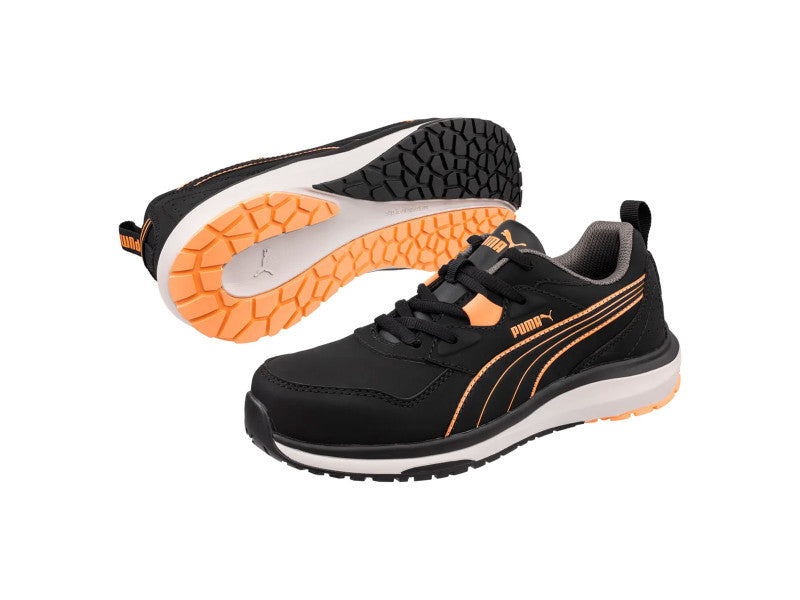 Puma Stepper BLK/Peach Low S3S ESD HRO SR női munkavédelmi cipő
