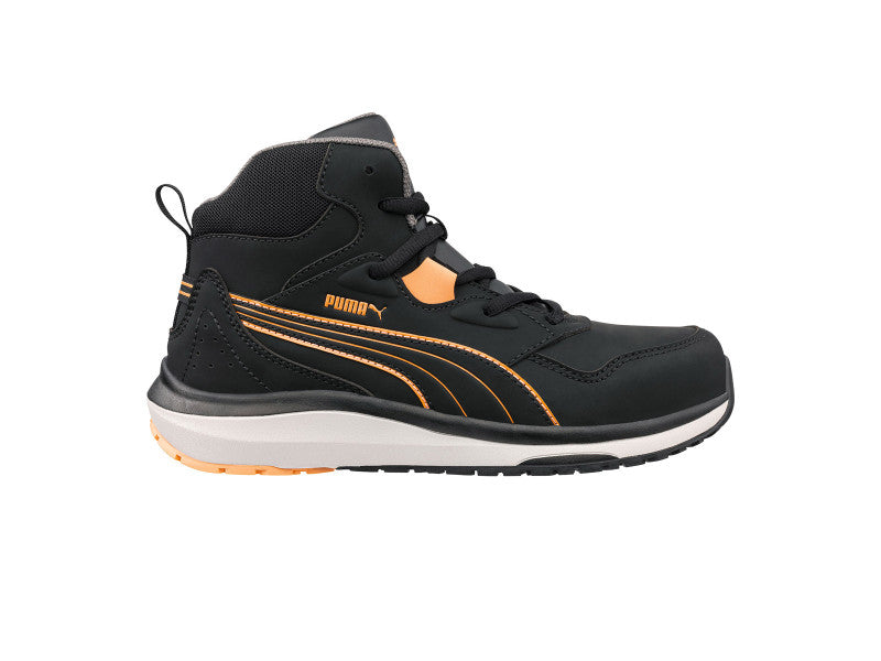 Puma Stepper BLK/Peach Mid S3S ESD HRO SR női munkavédelmi bakancs