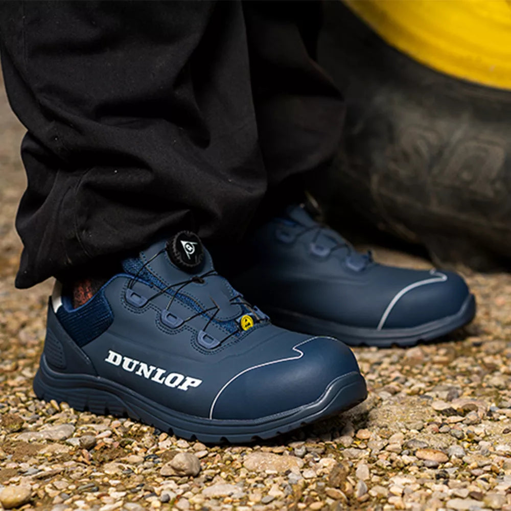 Dunlop Matt Navy S3 ESD gyorsfűzős félcipő