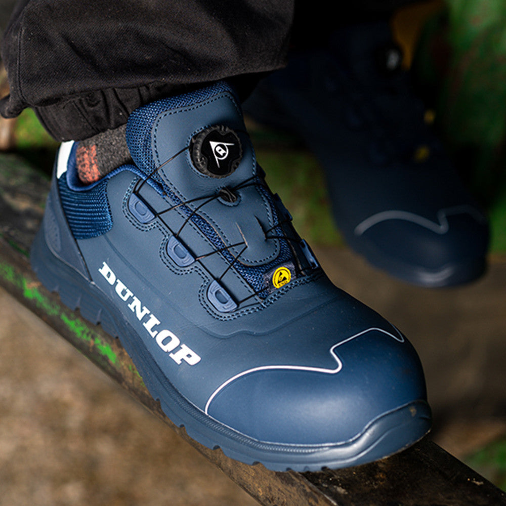 Dunlop Matt Navy S3 ESD gyorsfűzős félcipő