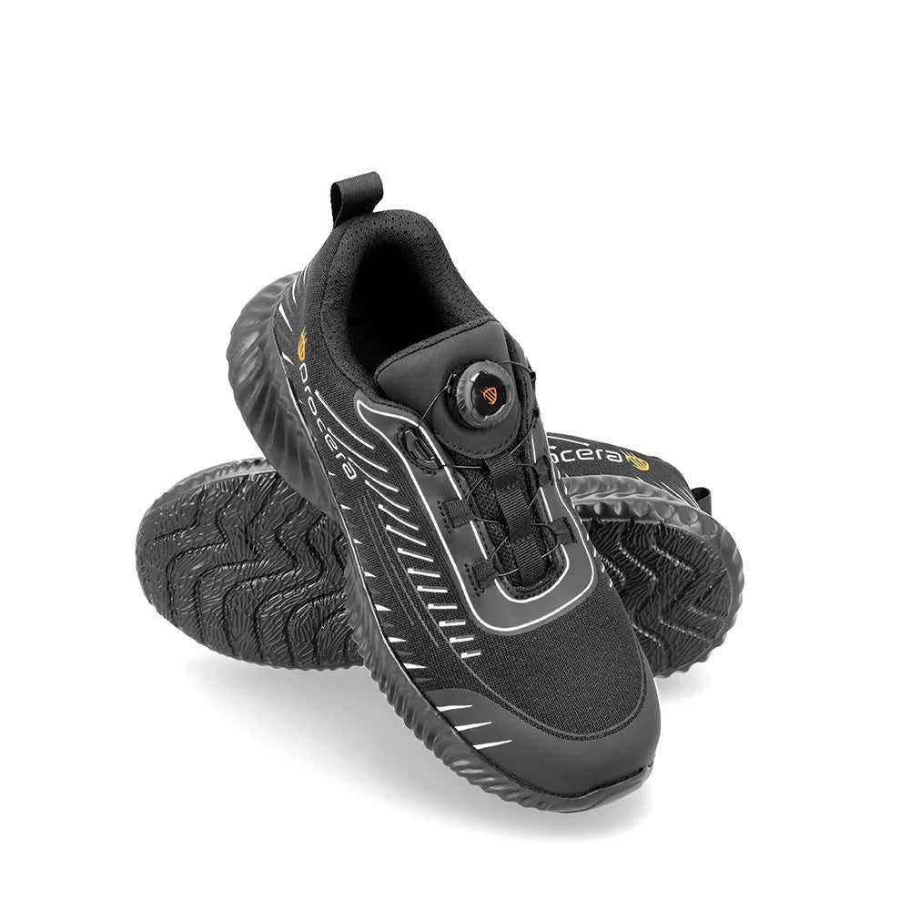 Procera Texo-Fly Larox Spin S1P gyorsfűzős félcipő - fekete