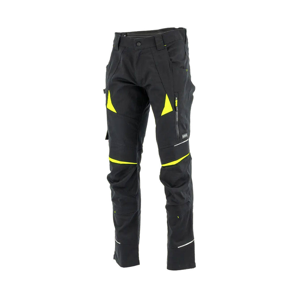 Sara Cottonflex deréknadrág - fekete - sárga