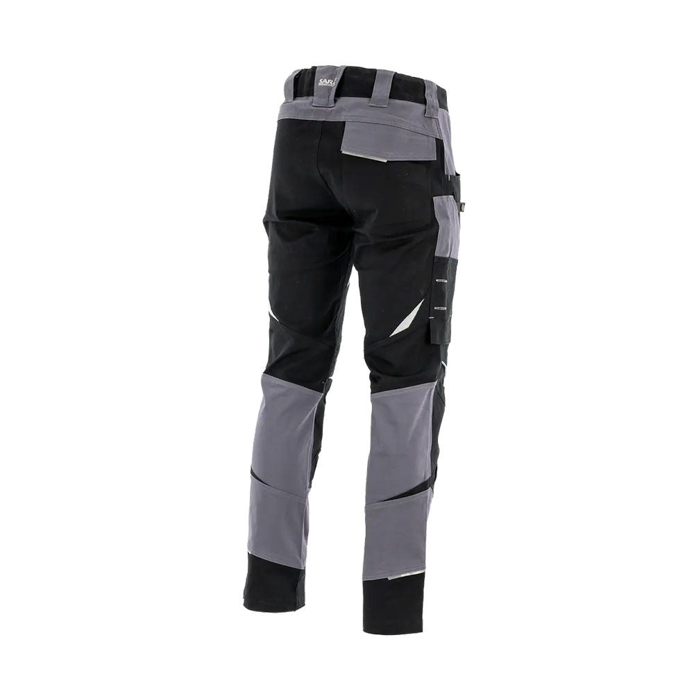 Sara Cottonflex deréknadrág - szürke - fekete