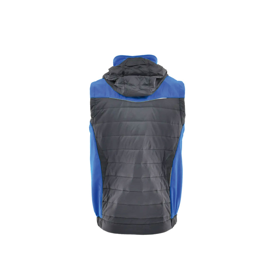 Sara Comfort Plus Hybrid kapucnis bélelt mellény s.szürke - égkék