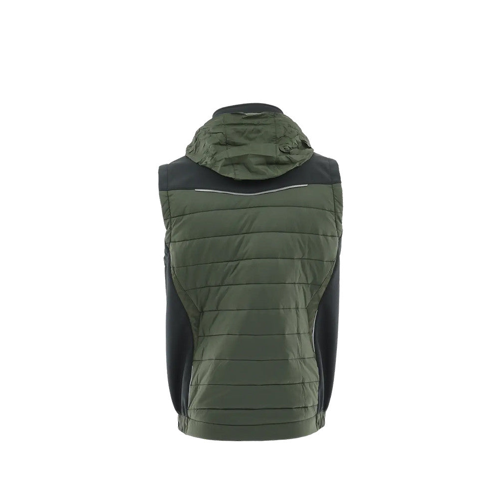 Sara Comfort Plus Hybrid kapucnis bélelt mellény fekete - zöld