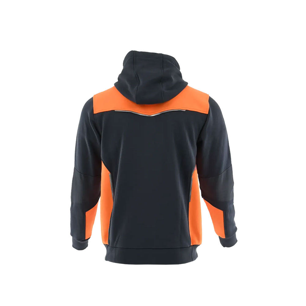 Sara Comfort Plus kapucnis pulóver s.szürke - narancs