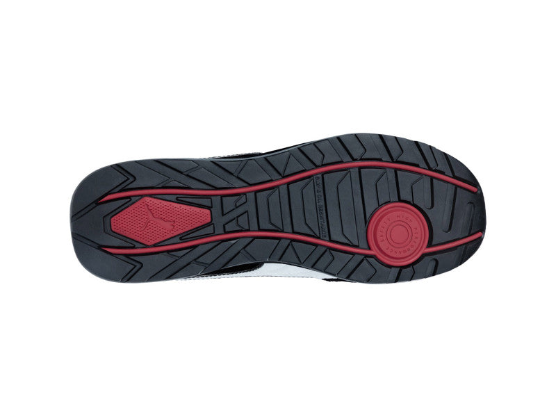 Puma Airtwist Blk Red low S3S ESD FO HRO SR munkavédelmi cipő