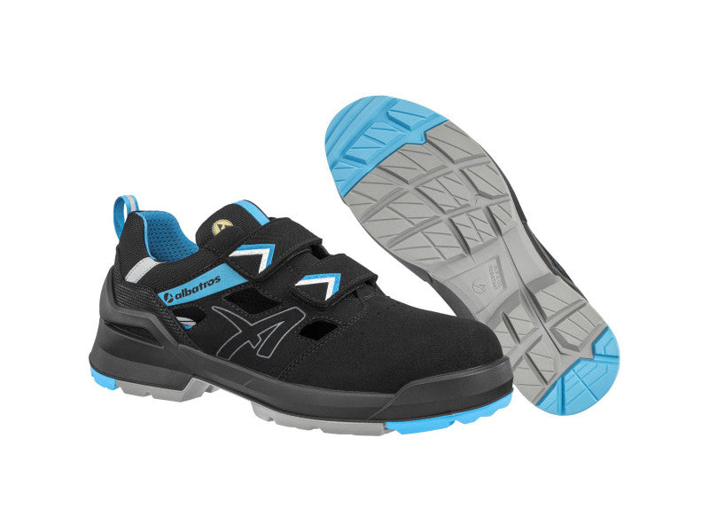 Albatros Forge Air Black/Blue Low S1 ESD FO SR munkavédelmi szandál