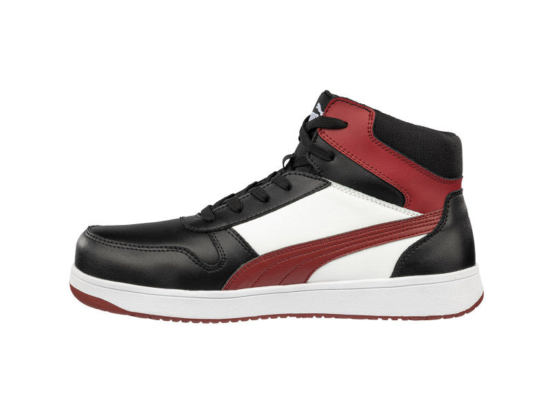 Puma Frontcourt BLK/WHT/RED Mid S3L ESD FO HRO SR munkavédelmi bakancs