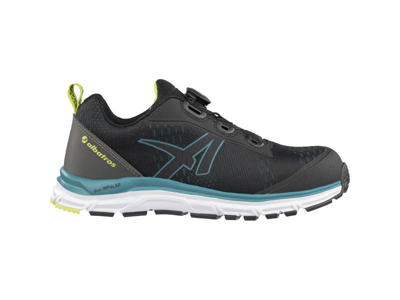 Albatros AER55 Impulse Black Blue Low QL S1PS ESD FO HRO SR munkavédelmi cipő