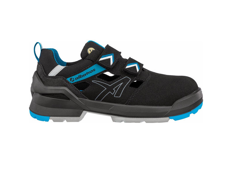 Albatros Forge Air Black/Blue Low S1 ESD FO SR munkavédelmi szandál