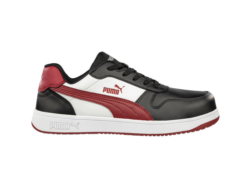 Puma Frontcourt BLK/WHT/RED Low S3L ESD FO HRO SR munkavédelmi cipő