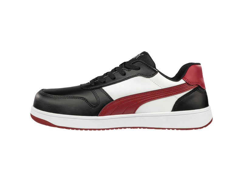 Puma Frontcourt BLK/WHT/RED Low S3L ESD FO HRO SR munkavédelmi cipő