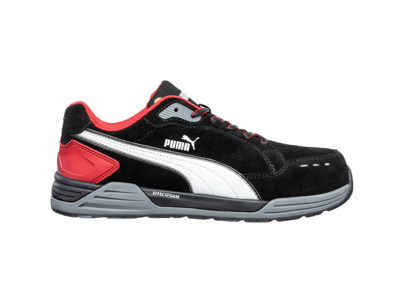 Puma Airtwist Blk Red low S3S ESD FO HRO SR munkavédelmi cipő